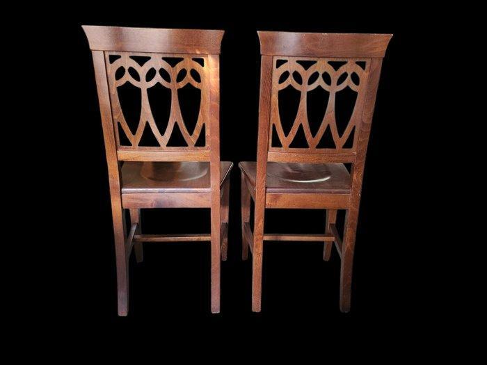 Chaise (2) - Hêtre - Legno Massello, Antiquités & Art, Antiquités | Autres Antiquités