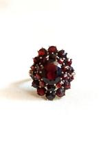 Ring - 8 karaat Geel goud - 8.00ct. tw. Granaat - Granaat -, Handtassen en Accessoires, Ringen, Nieuw