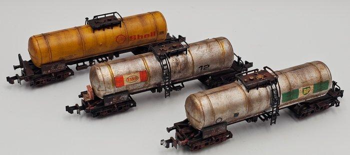 Roco N - WEATHERED - Modeltrein goederenwagon (3) - Drie, Hobby en Vrije tijd, Modeltreinen | N-Spoor