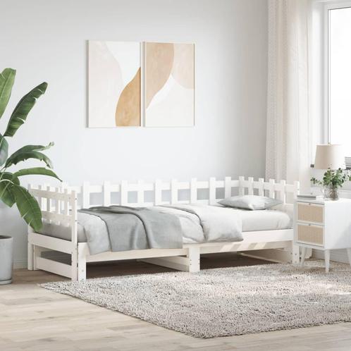 vidaXL Slaapbank uitschuifbaar 2x(80x200) cm massief, Huis en Inrichting, Slaapkamer | Bedden, Nieuw, Verzenden