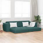 vidaXL Vloersofa Bed 2-in-1 Donkergroen 245x150x60.5 cm, Verzenden, Nieuw