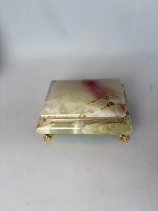 Sieradendoos - Messing, Onyx, marmo onice, Antiek en Kunst, Curiosa en Brocante