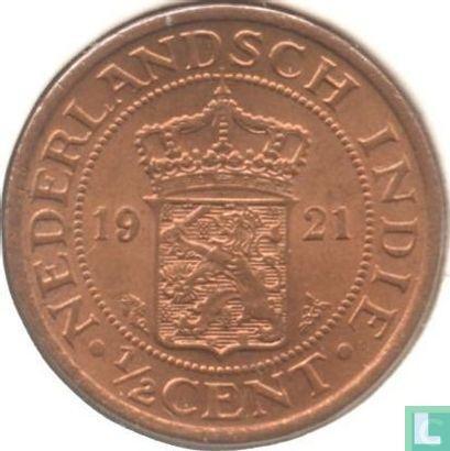 Nederlands-Indië ½ cent 1921, Postzegels en Munten, Munten | Azië, Losse munt, Verzenden