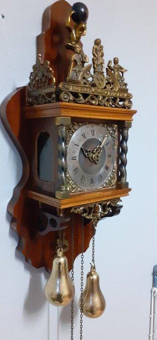 Horloge de Zaandam/Zaanse (4) - Vintage Verre, Bois, Laiton, Antiquités & Art, Antiquités | Horloges