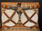 Engelse picknickmand met koelvak 4 personen Burberry-stijl