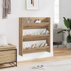 vidaXL Wandschoenenkast 80x18x90 cm bewerkt hout artisanaal, Verzenden, Nieuw