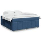 vidaXL Boxspring met matras stof blauw 180x200 cm, Verzenden, Nieuw