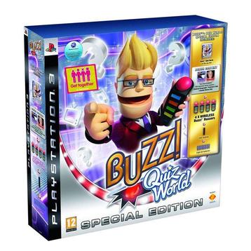 Buzz Quiz World + 4 Wireless Buzzers in Doos (PS3 Games) beschikbaar voor biedingen