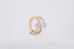 Ring - 18 karaat Geel goud, Rhodium geplateerd - 0.93ct. tw.