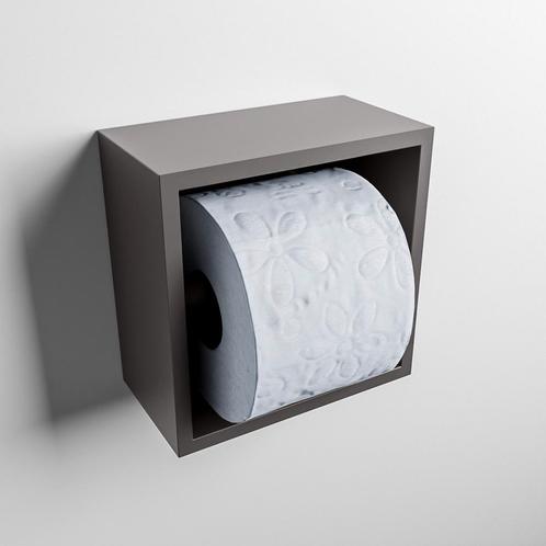 MONDIAZ Easy Toiletrolhouder CUBE 160 solid surface, Doe-het-zelf en Bouw, Sanitair, Overige typen, Nieuw, Ophalen of Verzenden