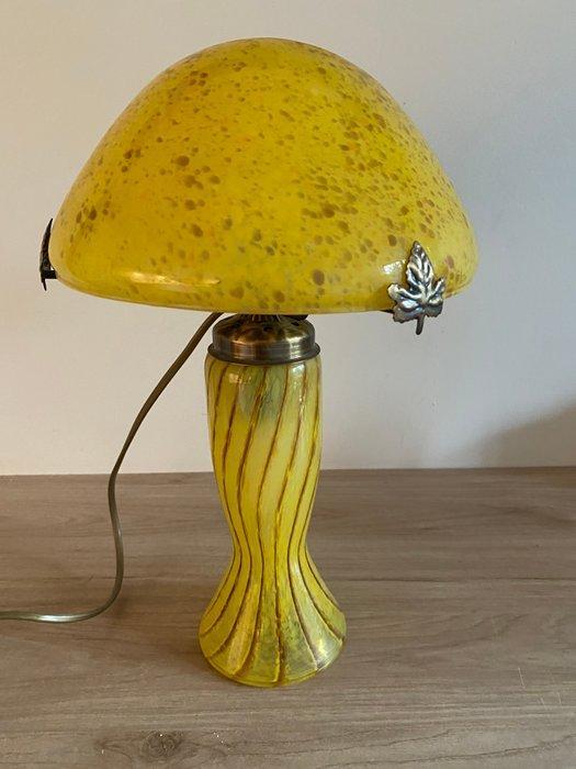 Tafellamp - pate de verre - Champignonlamp, Antiek en Kunst, Curiosa en Brocante