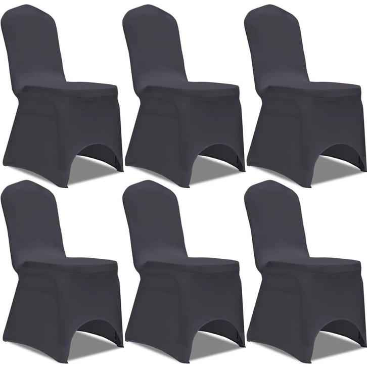 vidaXL Stoelhoes stretch antraciet 6st, Tuin en Terras, Tuinmeubel-accessoires, Nieuw, Verzenden