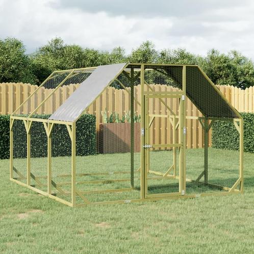 vidaXL Kippenhok 268x300x190 cm geïmpregneerd massief, Dieren en Toebehoren, Knaagdieren en Konijnen | Hokken en Kooien, Nieuw
