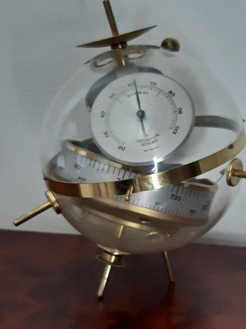 Barometer - Glas, Messing - Zeldzame barometer, Antiek en Kunst, Curiosa en Brocante