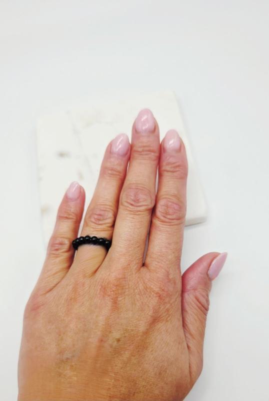 Toermalijn Zwart Ring, Handtassen en Accessoires, Edelstenen, Ophalen of Verzenden