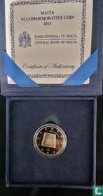 Malta 2 euro 2015 (PROOF) Proclamation of the Republic i..., Postzegels en Munten, Verzenden, Losse munt