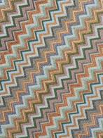 Zigzag damaststof pastel oranje - Meubelstof - 280 cm - 270, Antiquités & Art, Tapis & Textile