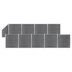 vidaXL Schuttingset 9 vierkant en 1 schuin 1657x186 cm HKC, Verzenden, Nieuw