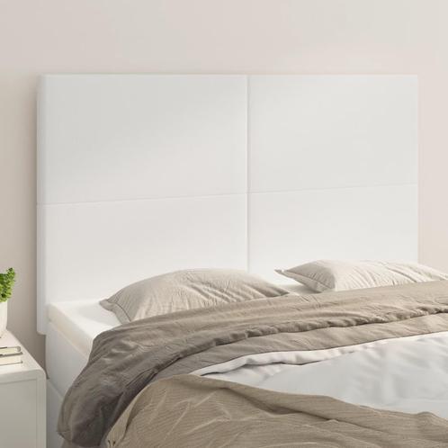 vidaXL Têtes de lit 4 pcs Blanc 72x5x78/88 cm Similicuir, Maison & Meubles, Chambre à coucher | Lits, Neuf, Envoi