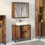 vidaXL Badkamermeubel Set Wandgemonteerd 2 pcs Oud hout, Huis en Inrichting, Badkamer | Badkamermeubels, Verzenden, Nieuw