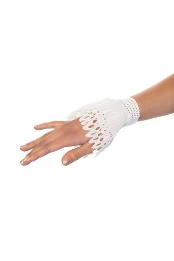 Manchet Wit Armband Plisse Manchetten Mouw Polsband Verkleed beschikbaar voor biedingen