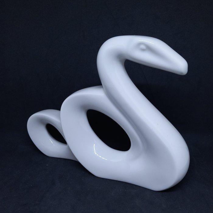 Leander - Royal Dux - Figurine - White snake - Porcelaine, Antiquités & Art, Antiquités | Verre & Cristal