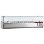 Gekoelde opzetstructuur 7 x GN1/3 - 150 mm, met glasopbouw, Zakelijke goederen, Verzenden, Nieuw in verpakking, Koelen en Vriezen