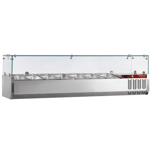 Gekoelde opzetstructuur 7 x GN1/3 - 150 mm, met glasopbouw, Zakelijke goederen, Horeca | Keukenapparatuur, Koelen en Vriezen, Verzenden