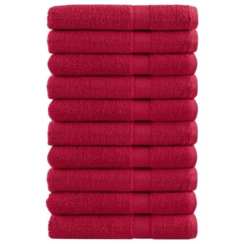 vidaXL Saunadoeken SOLUND 10 st 600 g/m² 80x200 cm rood, Huis en Inrichting, Badkamer | Badtextiel en Accessoires, Nieuw, Verzenden
