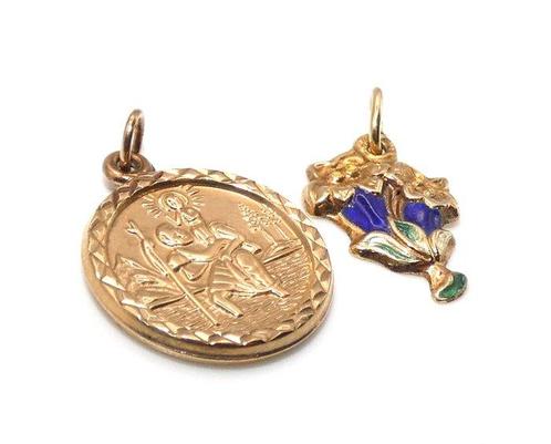 Zonder Minimumprijs - Hanger - 9 kt. Geel goud, Handtassen en Accessoires, Antieke sieraden