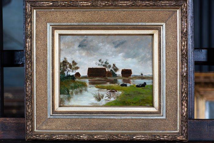 Willem Johannes Weissenbruch (1864-1941) - Koeien aan de, Antiek en Kunst, Kunst | Schilderijen | Klassiek