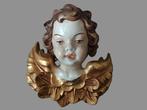 Sculpture, großer Engelskopf Putto - Handarbeit - 18 cm -