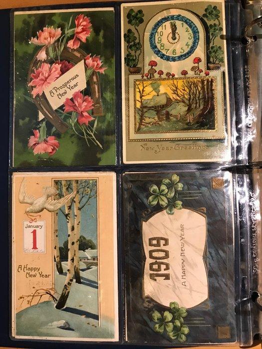 Wenskaarten; Kerst, Nieuw Jaar, Valentijn, Pasen etc. Veel, Verzamelen, Postkaarten | Buitenland