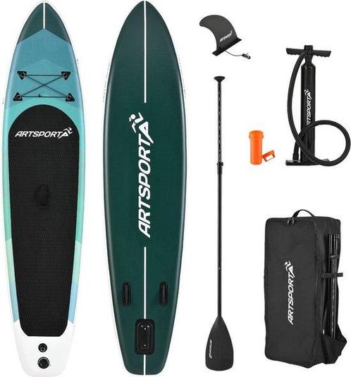 Tweedekans | Opblaasbaar SUP Board - Blue Wave - Incl., Watersport en Boten, Suppen, Ophalen of Verzenden