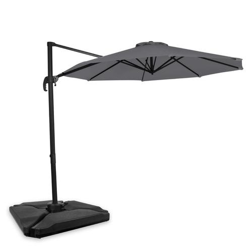Zweefparasol Bardolino Ø300cm – Premium parasol - Grijs |, Tuin en Terras, Parasols, Nieuw, Verzenden