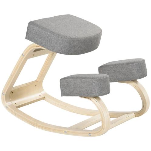 TRUUSK Ergonomische Kniestoel - Gestoffeerd Berkenhout - Bel, Huis en Inrichting, Bureaustoelen, Verzenden