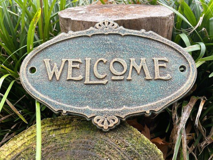Plaquette - Welcome sign -Victoriaans - Gietijzer, Antiek en Kunst, Curiosa en Brocante