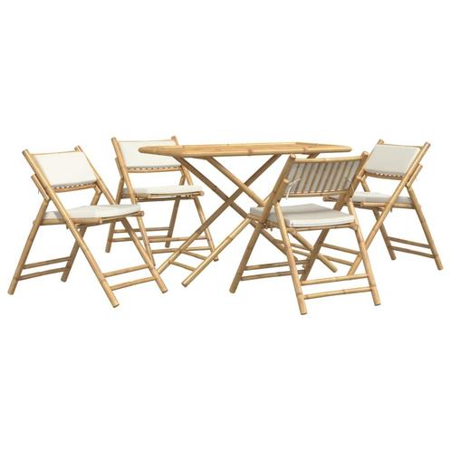 vidaXL Ensemble de bistro pliante 5 pcs et coussins, Jardin & Terrasse, Ensembles de jardin, Neuf, Envoi