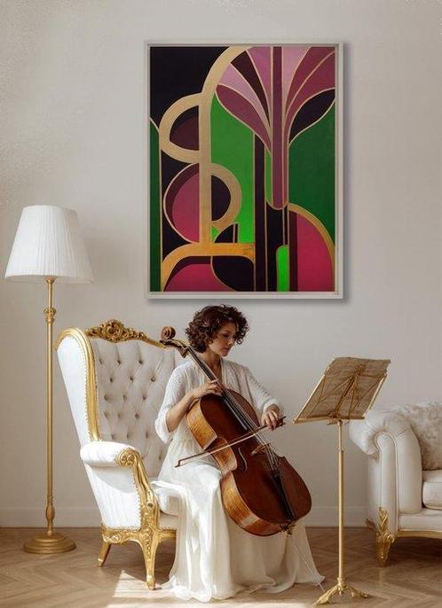 B. Morales - Violonchelo - XL NO Reserve, Antiek en Kunst, Kunst | Schilderijen | Modern