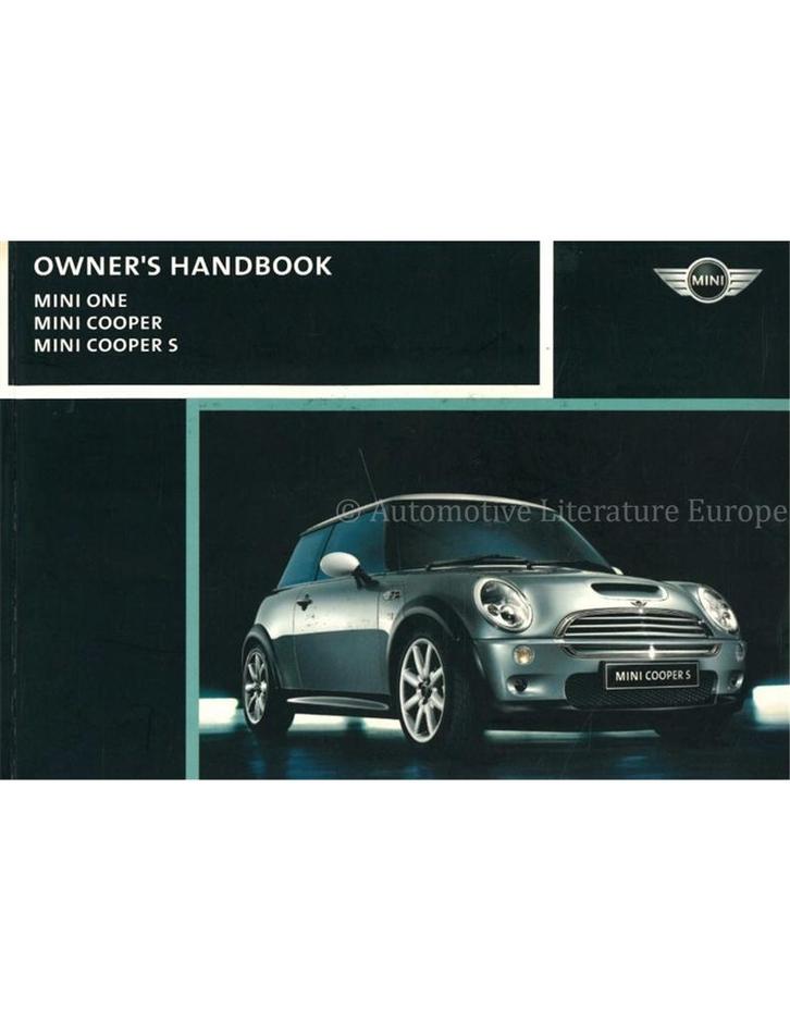 2002 MINI ONE COOPER S INSTRUCTIEBOEKJE ENGELS, Auto diversen, Handleidingen en Instructieboekjes, Ophalen of Verzenden