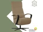 Leren relaxfauteuil Matrix elektrisch - Toledo Mocca, Nieuw, Ophalen of Verzenden, 50 tot 75 cm, Industrieel, Modern