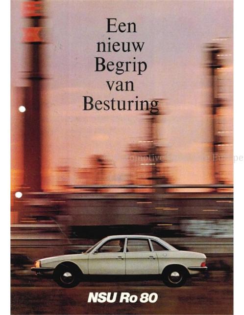 1967 NSU RO 80 BROCHURE NEDERLANDS, Livres, Autos | Brochures & Magazines