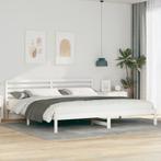 vidaXL Bedframe met hoofdeinde Wit 180 x 210 cm Massief, Huis en Inrichting, Slaapkamer | Bedden, Verzenden, Nieuw