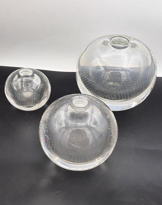 Glasfabriek Leerdam - A.D. Copier - Kandelaar (3) - Kristal, Antiek en Kunst, Antiek | Glaswerk en Kristal