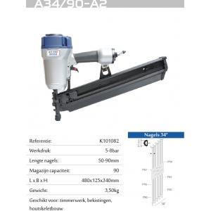Kitpro basso a34/90-a2 tacker voor stripnagels 34 graden, Bricolage & Construction, Outillage | Autres Machines