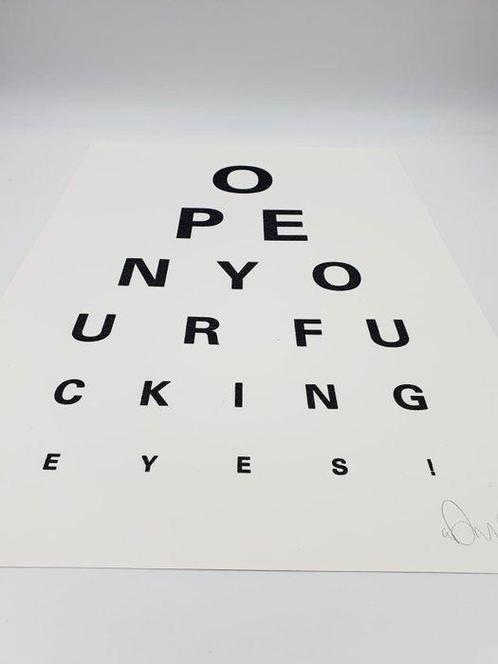 Alex Bucklee (XX-XXI) - Eye Test Black Glitter, Antiek en Kunst, Kunst | Schilderijen | Modern