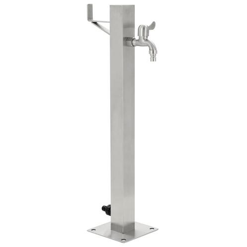 vidaXL Tuinwaterkolom vierkant 65 cm roestvrij staal, Tuin en Terras, Overige Tuin en Terras, Nieuw, Verzenden