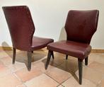 Fauteuil - Twee vintage fauteuils, eco-leer, Antiquités & Art