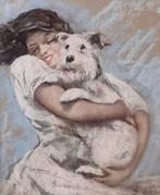 Mario Borgoni (1869-1936) - Donna con cane - NO RESERVE