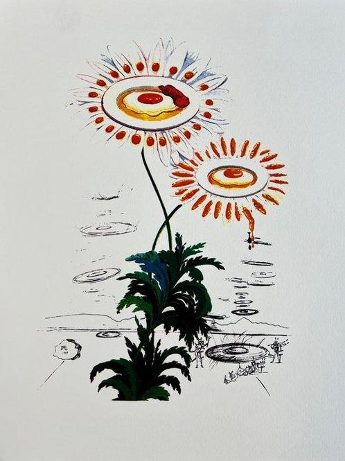 Salvador Dali (1904-1989) - Fried Egg Daisies - Lithograph, Antiek en Kunst, Antiek | Overige Antiek